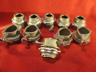 1/2'' Zinc BX-Flex Squeeze Connector with Round End Stop Quan 10