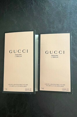 LOT 2 x GUCCI Mascara L'Obscur Buildable Volume 1 Eve Black 0.03oz Travel Size