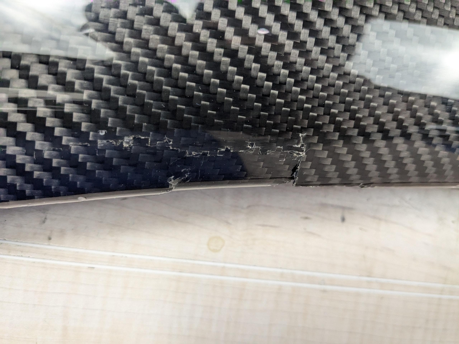 2018 Audi R8 Plus - Aftermarket Carbon Fiber Rear Spoiler DAMAGED CRACKED