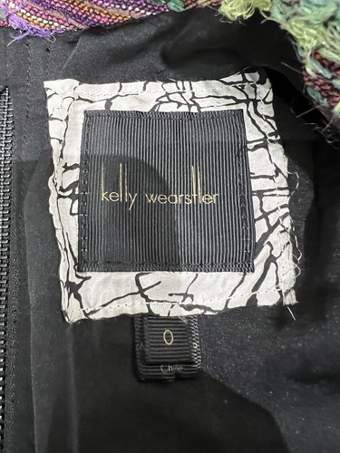 Kelly Wearstler Wearable Art Blazer Lambskin Accent Boucle | Multicolor | Size 0 - Picture 6 of 15