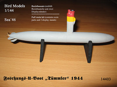 Research Submarine ''Bottlenose Dolphin'' 1944 1/144 Bird Models Resin Kit / Resin Kit
