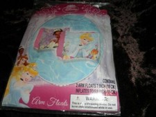 NEW by DISNEY, PRINCESS ARM FLOATS, INFLATES TO 5.8" 15CM AGES 3 SWIMMING