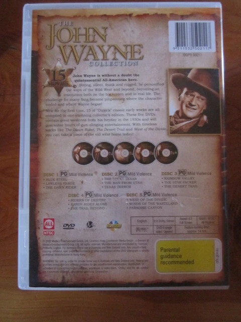 DVD THE JOHN WAYNE COLLECTION 5 DVD BOX SET GREAT ** MUST SEE ** - Image 2 of 4