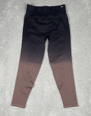 Victoria Secret Pink Active Wear Leggings Women s Medium M Ombre Black Brown