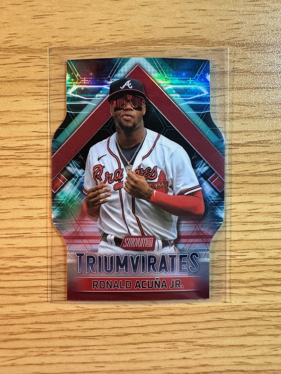 Ronald Acuna Jr. 2023 Topps Stadium Club Triumvirates RED