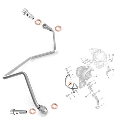Schlauch Versorgung Schraube Dichtungen Turbolader 1,6 HDI TDCI 110 037968 - Bild 1 von 4