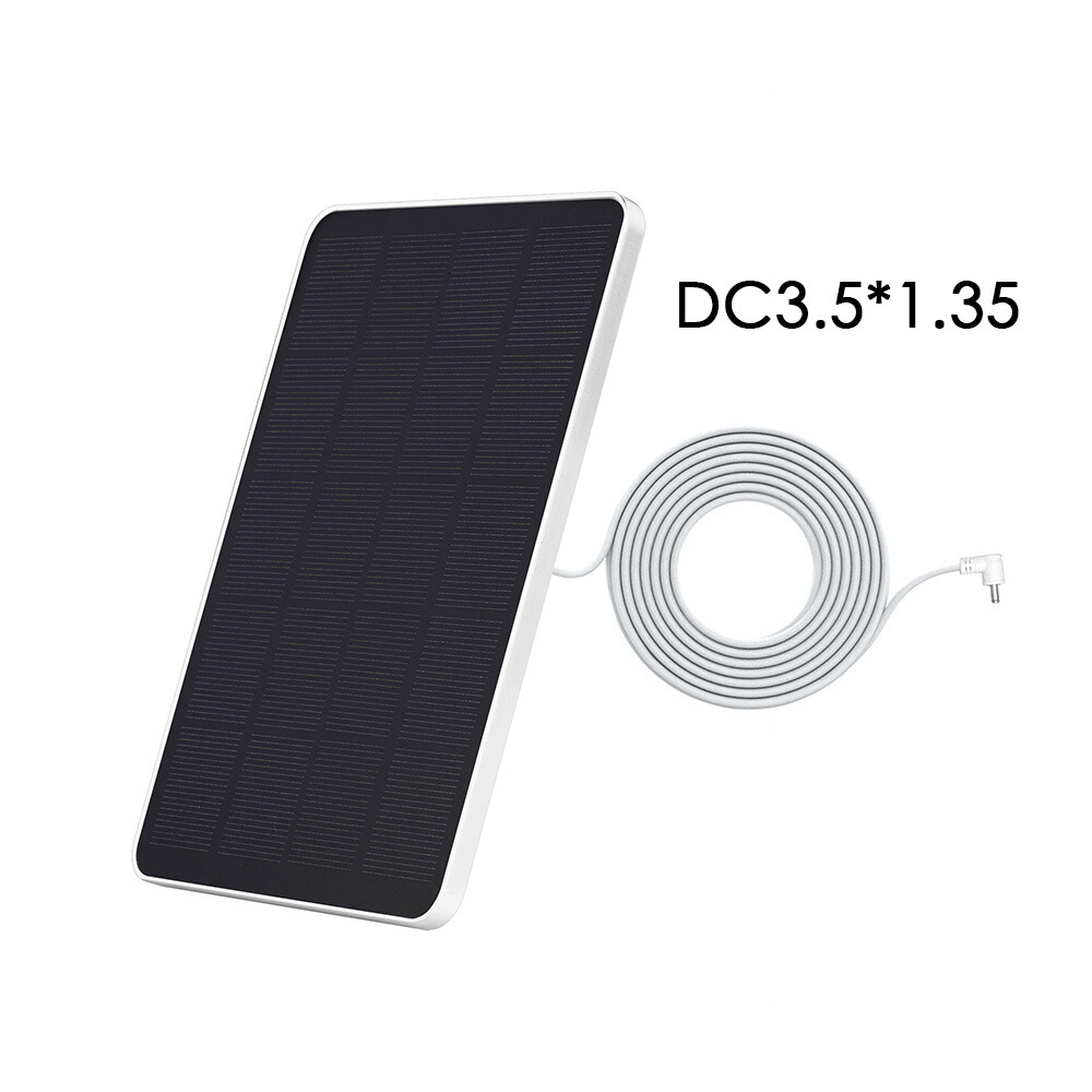 Solar Panel Power Charger for Ring Camera Spotlight/Stick Up Cam DC 3.5*1.35mm