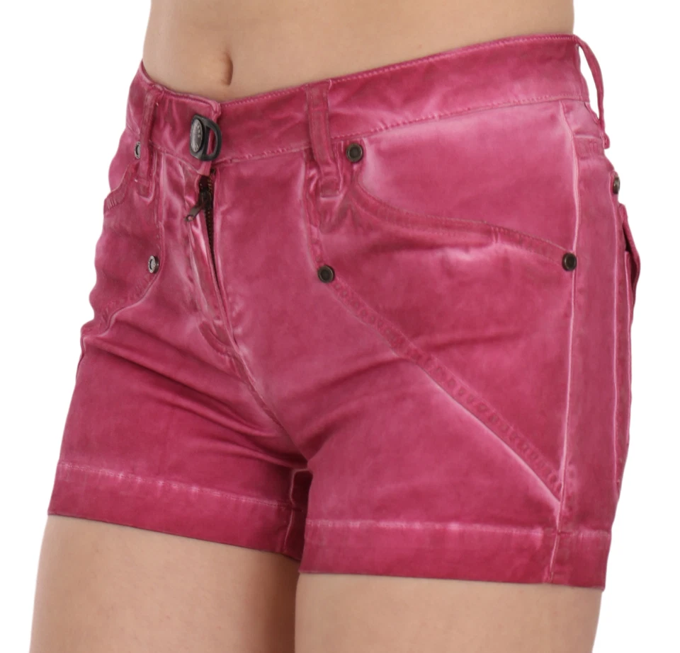 Pantalones Cortos PLEIN SUD JEANIUS Rosa Cintura Media Algodón Mini Denim IT36/US2/XS Precio de Venta sugerido por el fabricante $200 Foto 3 de 4