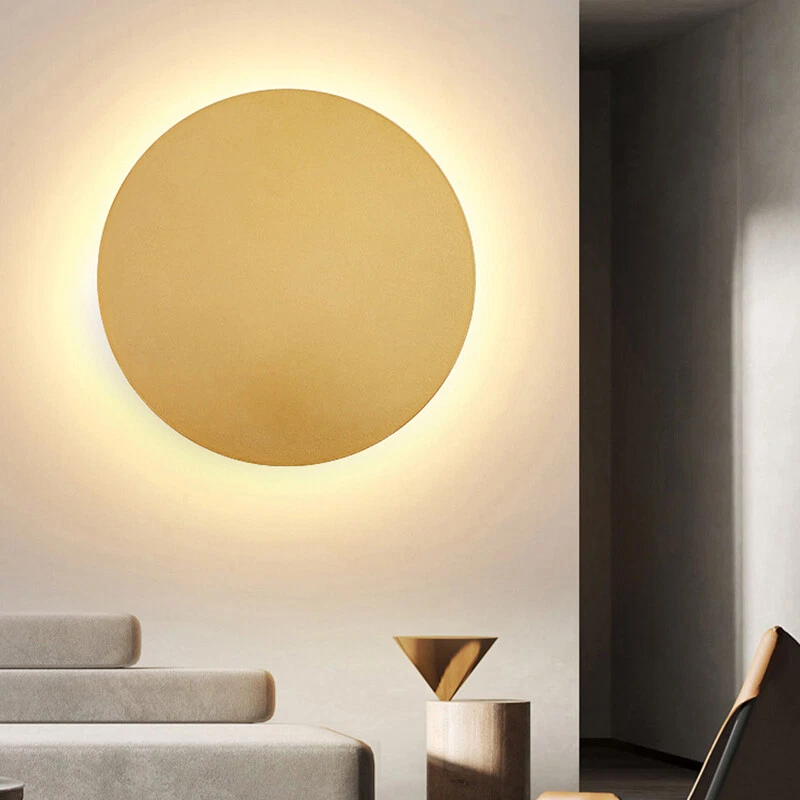 Modern Round Disc LED Wall Light Sconces Metal Sconce Lamp for
