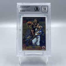 Dwyane Wade Signed 2003-04 Topps Chrome #115 Rookie Card RC Beckett BAS 10 Auto