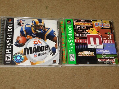Namco Museum Vol. 3 (Sony PlayStation 1/PS1 1996) Black Label & MADDEN 2003