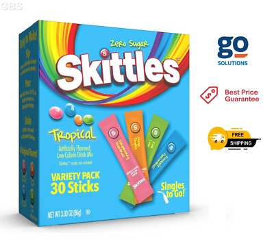 Skittles Singles To Go Tropical Variety Pack, Watertok Powdered Drink Mix