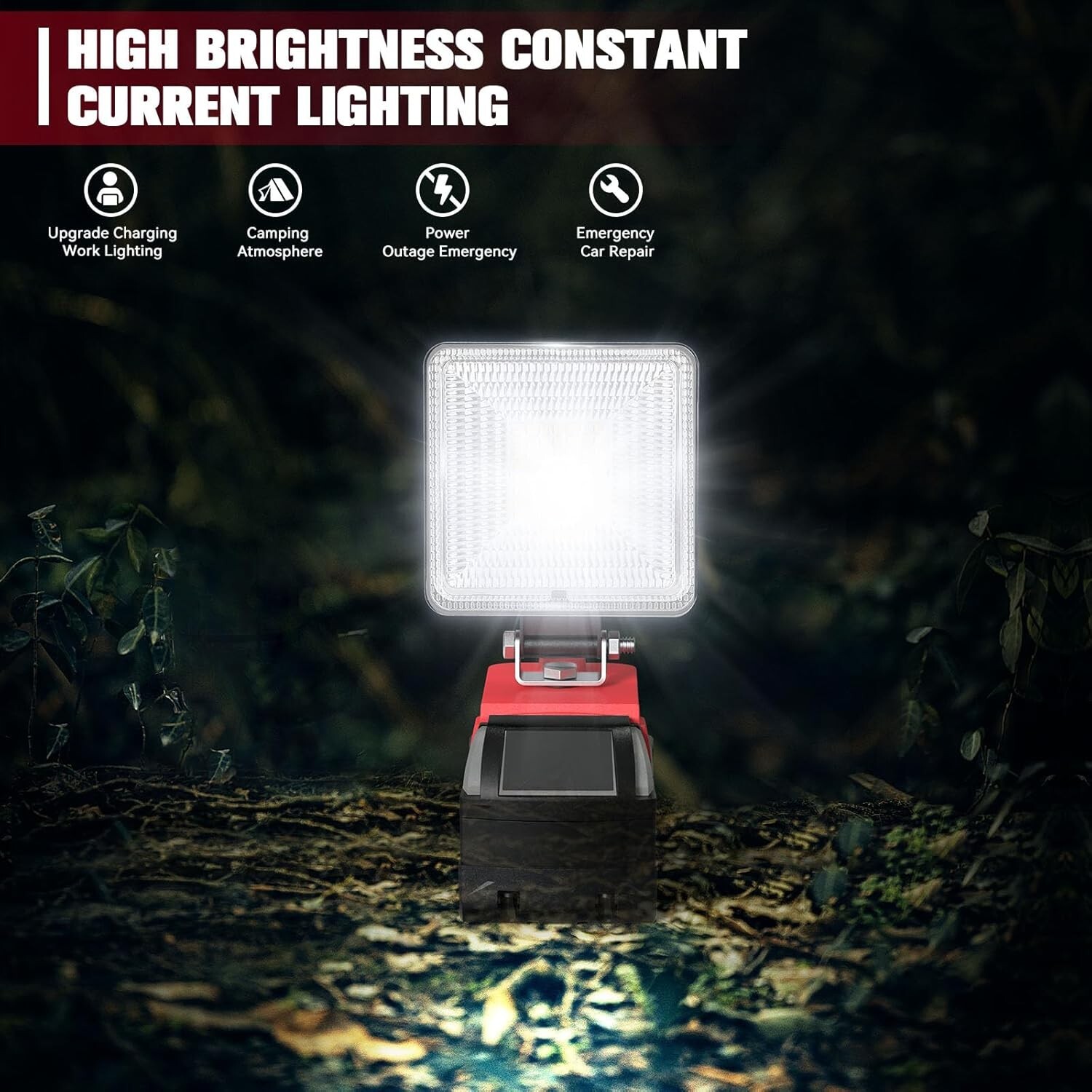 Ecarke Led Work Light Job Site Lighting for Milwaukee 18V Battery,M18 Work
