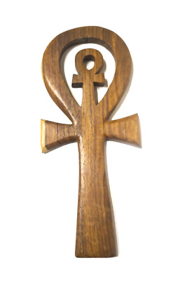 Unique Handcrafted Wooden Ankh  Key of Life  - Egyptian Symbol of Eternal Life