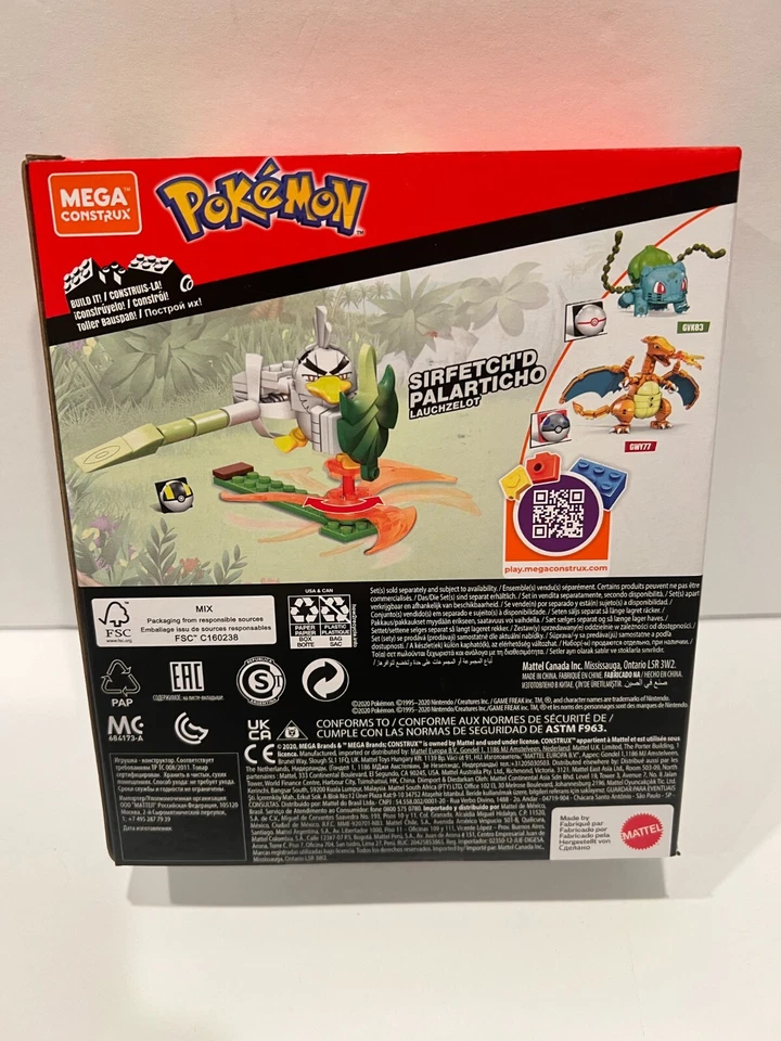 Mattel MEGA Construx Bloks Nintendo Pokemon GVK81 SirFetch'D NUEVO Sellado Foto 2 de 4
