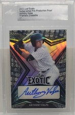 ANTHONY VOLPE 2022 LEAF EXOTIC CROCODILE PRIZM PRE-PROOF AUTO RC 1/1 YANKEES