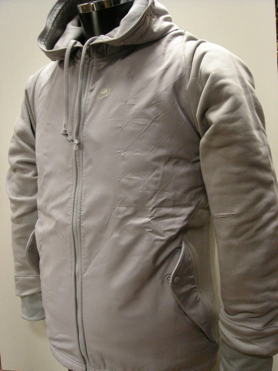 NIKE MENS TN HOODY PREMIUM FULL ZIP TRACKSUIT JACKET GREY TOP M L