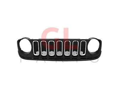 FOR JEEP RENEGADE 2015- Front Bumper Grille Center Black Chrome SET 5XB16SZ0AA - Image 1 of 4