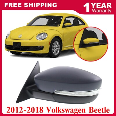 Mirror Paintable Power Glass Heated Driver Side For 2012-2018 Volkswagen Beetle