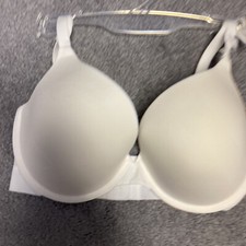 DKNY Underwire 3 Hook Bra White - 34 D - Shows Discoloration- NWOT - DK 4013