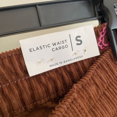 NWT Pacsun Brown pink cargo joggers elastic waist brown hearts baggy corduroy - Picture 4 of 10