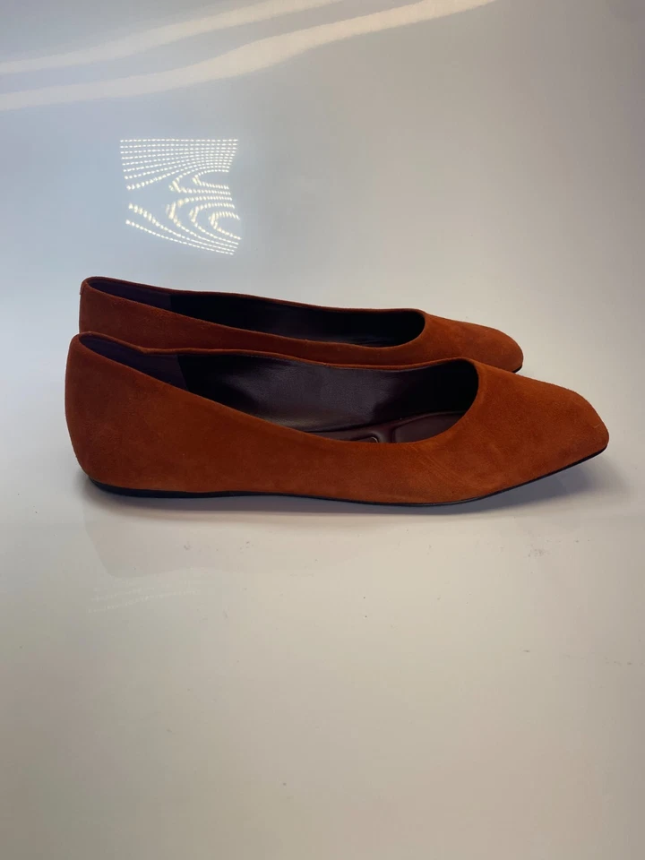 Sarto Mujer Amaya Ballet Puntera Cuadrada Naranja Cuero Plano Talla 8.5 Foto 4 de 4