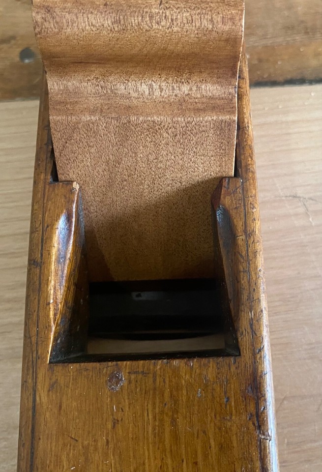 Old 9 1/4” Wood Body Scrub Plane Handplane 2” Wide Iron Woodworking