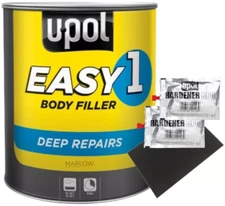 UPOL EASY 1 Lightweight Car Body Filler Deep Repair 3L + Hardener & Spreader