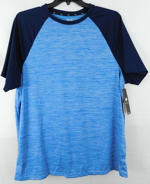 Mens Activewear Zelos Big and Tall Mesh Short Raglan Sleeve T Shirt
