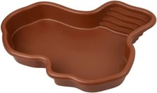 Extra Large Reptile Bathing Pool Reptile Feeding Dish Water Bowl with Ramp Aq...