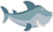5in X 4in Shark Bumper Sticker Vinyl Cup Decal Car Window Sticker Animal Decals