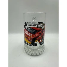 Vtg BUSCH SERIES NASCAR CHAMPS 1991 & 1994 COLLECTORS SLIM JIM GIANT BEER MUG