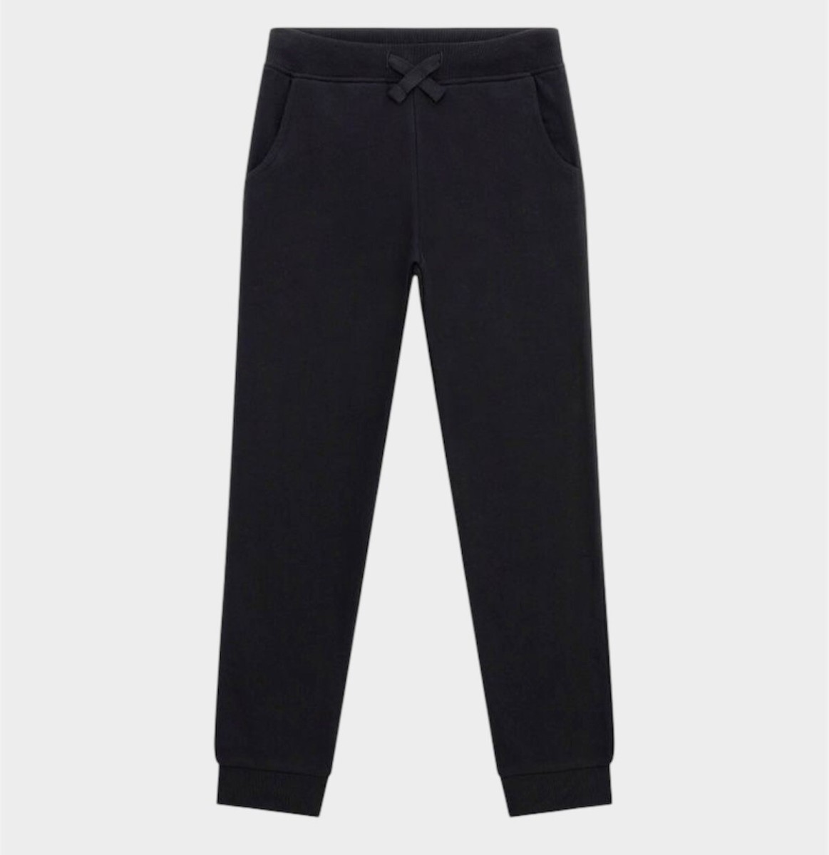 Black Unisex Fleece Jogger Pants Size XS (4-5) Warm Comfortable