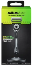 Gillette Labs Razor with Exfoliating Bar-1 Razor,  1 Razor Stand & 1 Cartridges