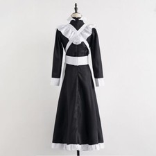 Maid Outfit Long Dress Apron Dress Lolita Dresses  Clothes Unisex Cafe Costume