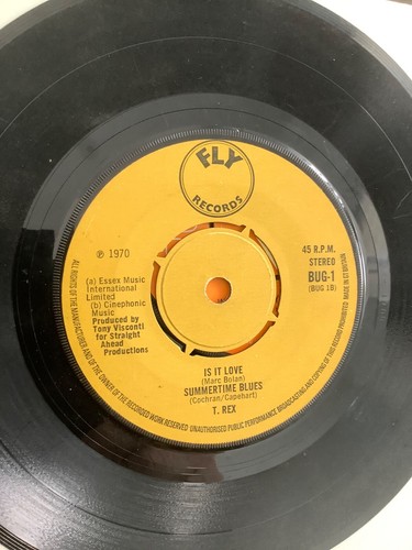 T. Rex. Ride a White Swan 7" single. VG+ 1970 Fly records - Picture 6 of 6