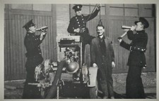 Newcastle Auxiliary Fire Service 1938 - Reproduction B&W Postcard