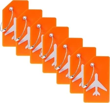 7 Pack Silicone Luggage Tag for Suitcases with Stainless Loop, TSA Approved, ...