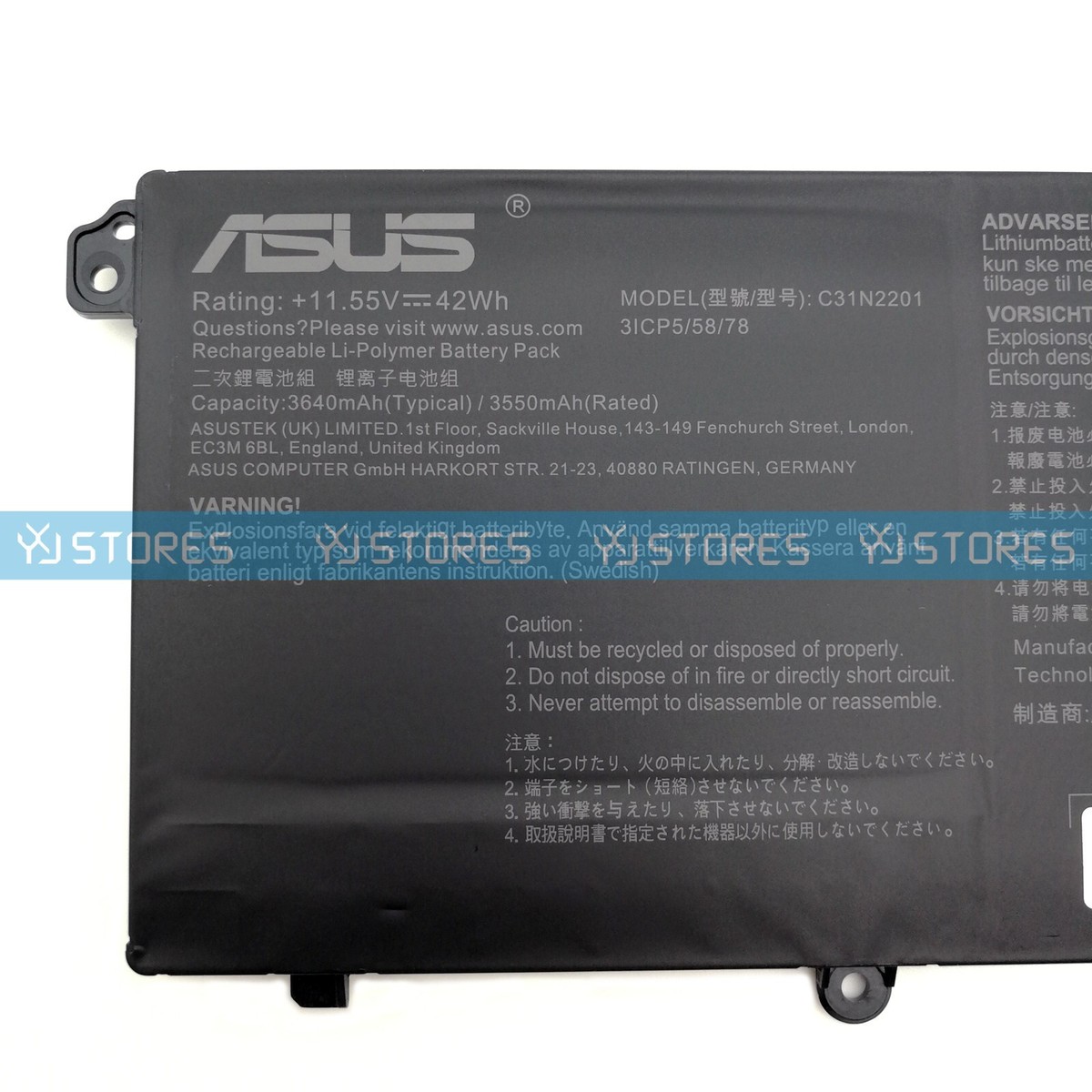 Genuine C31N2201 OEM Battery for Asus F1504ZA X1504ZA 16 M1605YA