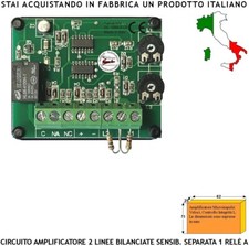Amplificatore Impulsi di Vibratori e Sensori Inerziali o di Scasso Per Antifurto