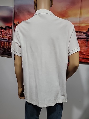 Burberry Polo T-Shirt Faded White XL Men's Shirt Colorful LOGO #W - Picture 5 of 11