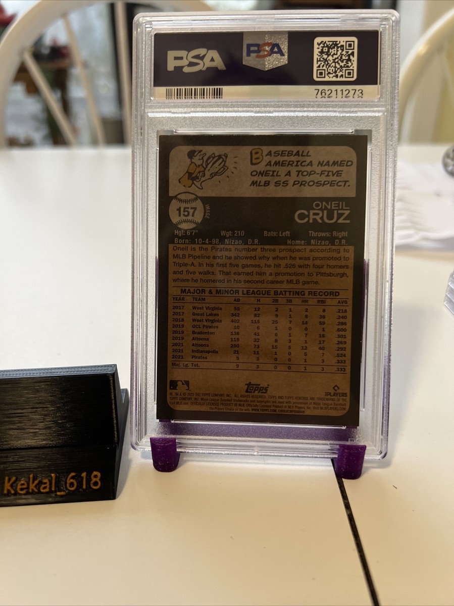 2022 Topps Heritage O'Neil Cruz RC PSA 9, Image Variation SP, No