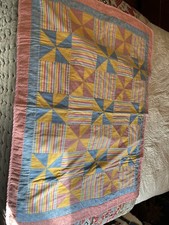 Vintage Handmade Quilt Pinwheel Crib