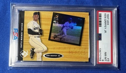 1997 Upper Deck UD3 - Homerun Heroes Ken Griffey Jr #3 Seattle Mariners PSA 8