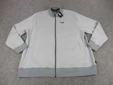 Capelli Sport Jacket Mens 3XL Light Gray Full Zip Athletic Track Logo New