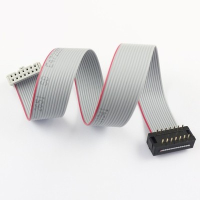 1Pcs IDC Male 14 Pin Connector To IDC Female 14 Pin   Ribbon Cable L= 30CM *cc