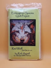 Rob Appell Endangered Species Quilt Project Red Wolf for Michael Miller Fabrics