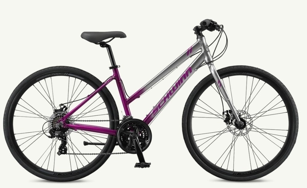 Schwinn 28" Circuit Women's Hybrid Bike, 21 Speed Gray / Purple 