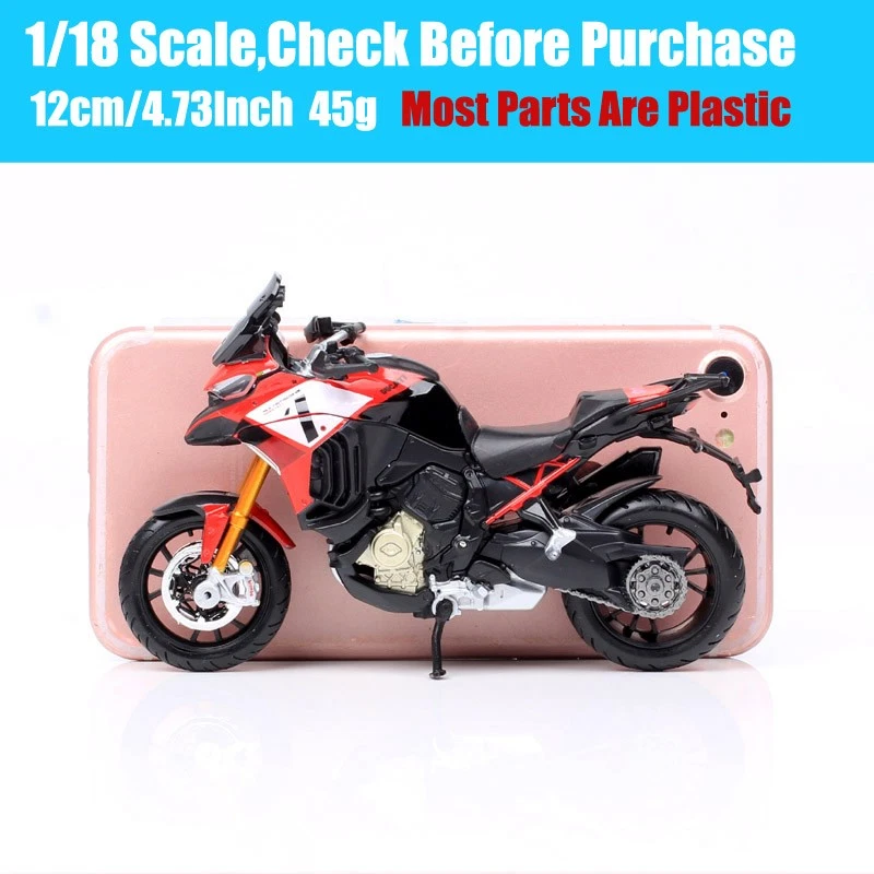 Bburago 1:18 Scale Ducati Multistrada V4 Touring Motorcycle Model Bike Toy Red - Image 3 of 4