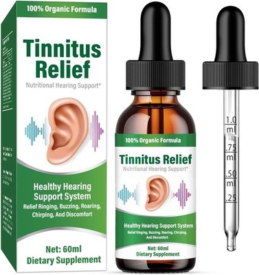 Richie House Tinnitus Relief Drops 60ml Fast-Acting Reduce Ringing Noise